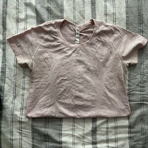 Lululemon Pale Pink Swiftly Tech Tshirt Sz 10